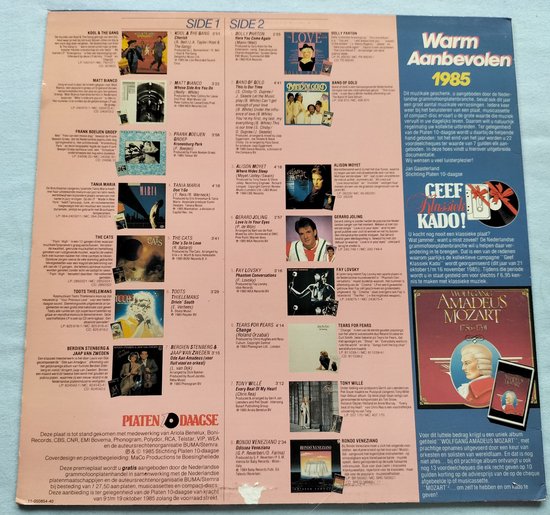 Warm Aanbevolen 1985 LP = in Nieuwstaat