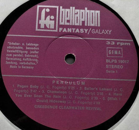 Creedence Clearwater Revival - Pendulum (1971) LP