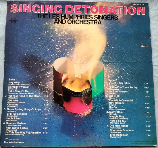 The Les Humphries Singers And Orchestra – Singing Detonation (1972) LP = als nieuw