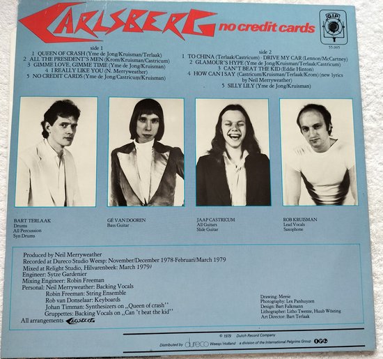 Carlsberg - No Credit Cards (1979) LP (Ned. band)