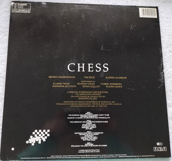 Benny Andersson / Tim Rice / Björn Ulvaeus - Chess (1984) 2XLP = als nieuw (Heren van ABBA)