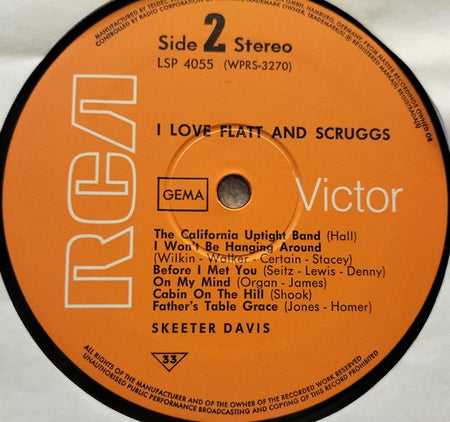Skeeter Davis – I Love Flatt & Scruggs (1968) LP = als nieuw