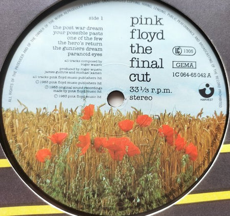 Pink Floyd - The Final Cut (1983) LP