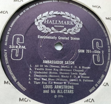 Louis Armstrong & His All-Stars – Ambassador Satch (1971) LP = als nieuw