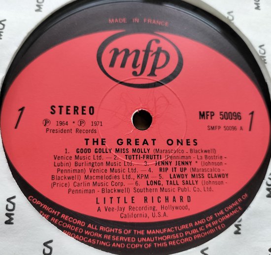 Little Richard – The Great Ones (1971) LP