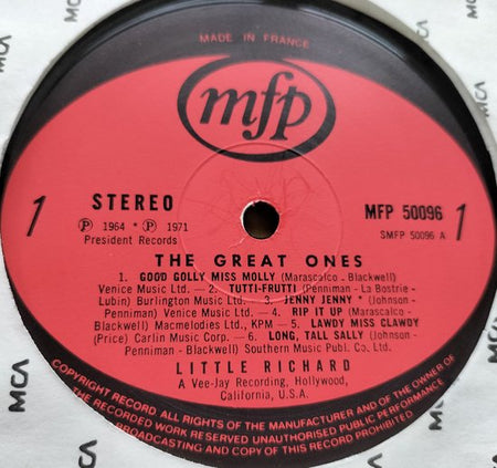 Little Richard – The Great Ones (1971) LP