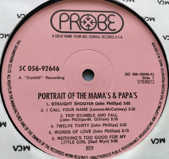Portrait Of The Mamas & The Papas (1971) LP
