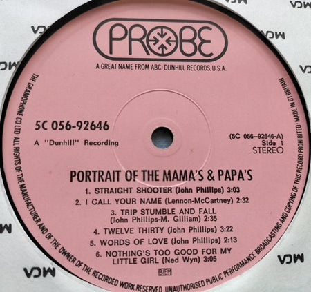 Portrait Of The Mamas & The Papas (1971) LP