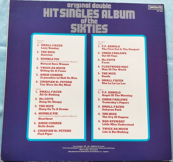 Original Double Hit Singles Album Of The Sixties ( 2 LP)