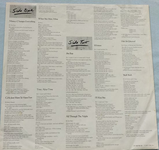 Cyndi Lauper - She's So Unusual (1983) LP