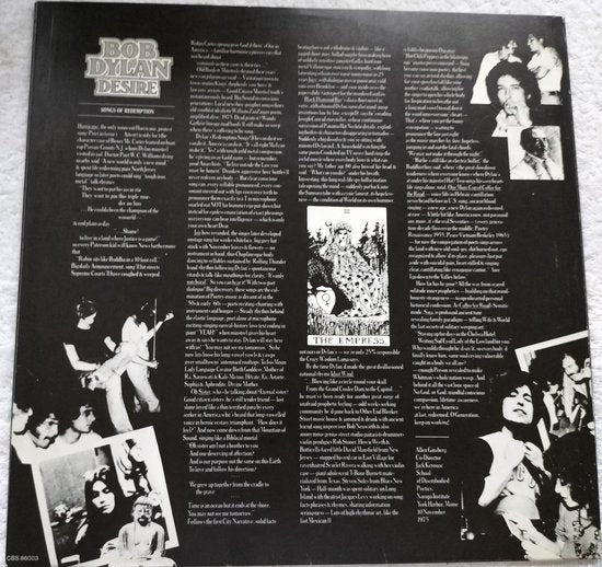 Bob Dylan - Desire (1976) LP= als nieuw