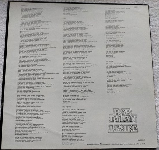 Bob Dylan - Desire (1976) LP= als nieuw