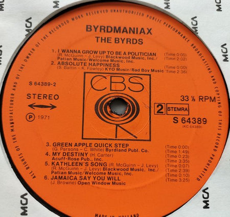 The Byrds - Byrdmaniax (1971) LP