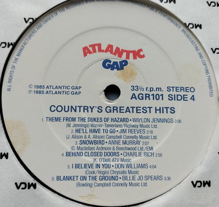 Various – Country's Greatest Hits (1985) LP = als nieuw