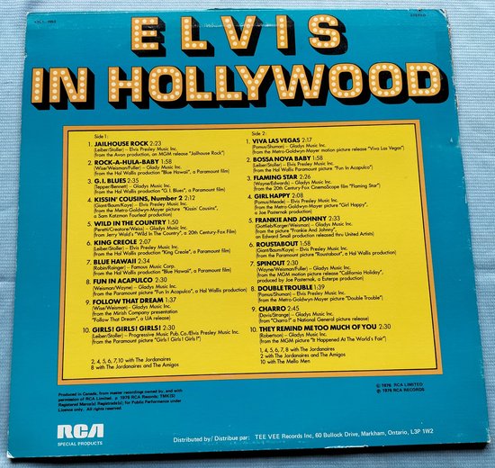 Elvis Presley – Elvis In Hollywood (1977) LP = als nieuw