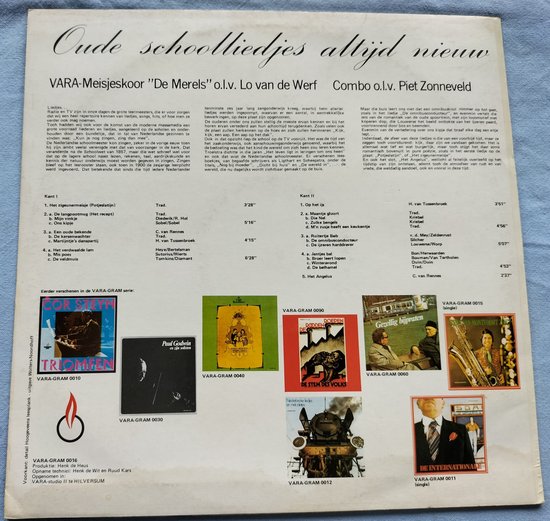 Various - Oude Schoolliedjes Altijd Nieuw (1972) LP