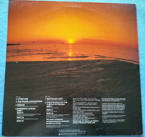 Jean-Luc Ponty - Enigmatic Ocean (1977) LP = als nieuw