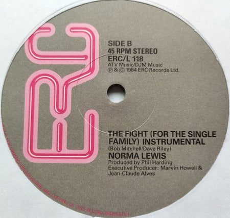 Norma Lewis ‎– The Fight (For The Single Family) (1984) LP 12", 45 RPM