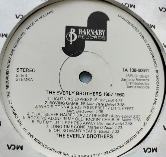 The Everly Brothers 1957-1960 (1974) 2XLP= als nieuw