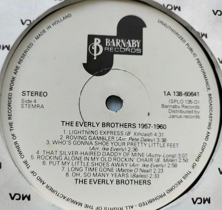The Everly Brothers 1957-1960 (1974) 2XLP= als nieuw