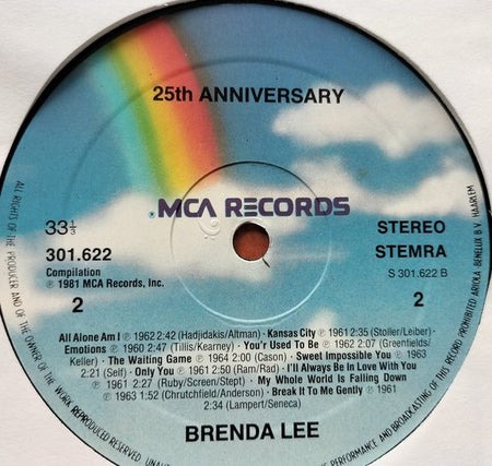 Brenda Lee – 25th Anniversary (1981) 2X LP
