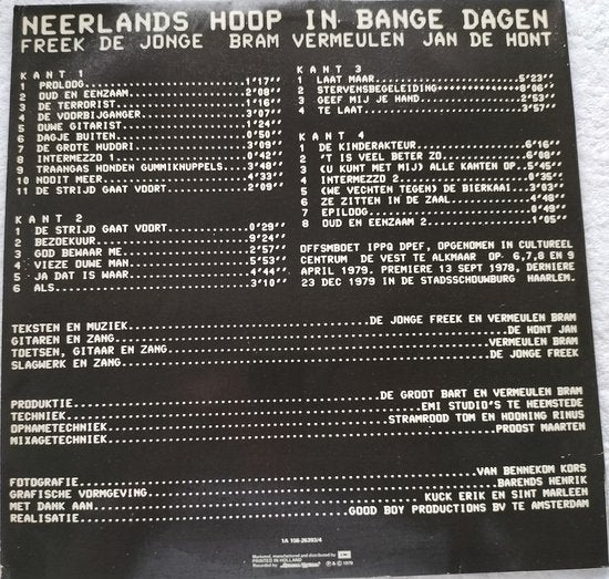 Neerlands Hoop In Bange Dagen ‎– OFFSMBOET IPPQ DPEF (1979) 2XLP