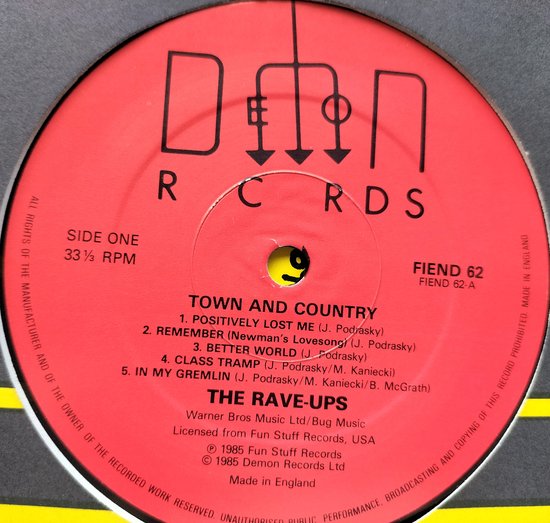 The Rave-Ups - Town and Country (1985) LP = als nieuw