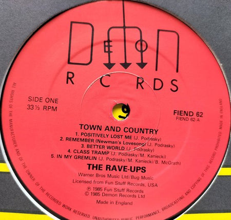 The Rave-Ups - Town and Country (1985) LP = als nieuw