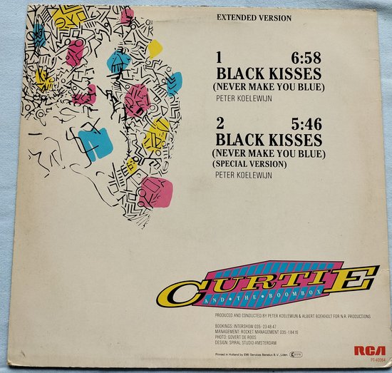 Curtie And The Boombox – Black Kisses (Never Make You Blue) (Extended Version)  Vinyl, 12", 45 RPM LP