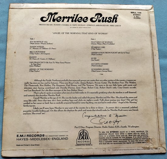Merrilee Rush - Angel of the Morning (1968) LP