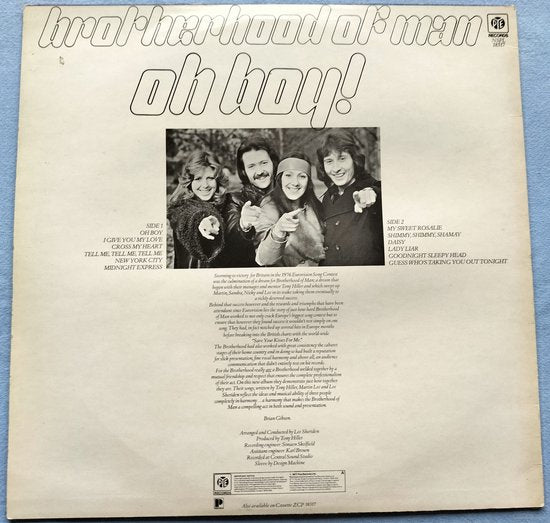 Brotherhood Of Man – Oh Boy! (1977) LP = als nieuw