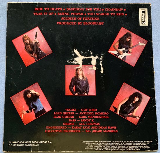 Bloodlust - Guilty as Sin (1985) LP ( bijna Nieuwstaat) (Metal)