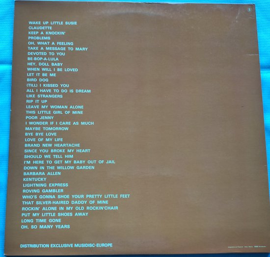 The Everly Brothers  Original Hits 1957-1960 LP