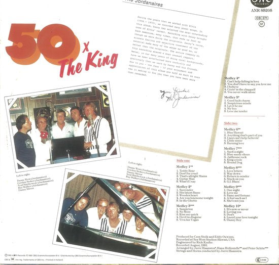 Danny Mirror & The Jordanaires – 50x The King - Elvis Presley's Greatest Songs (1981) LP