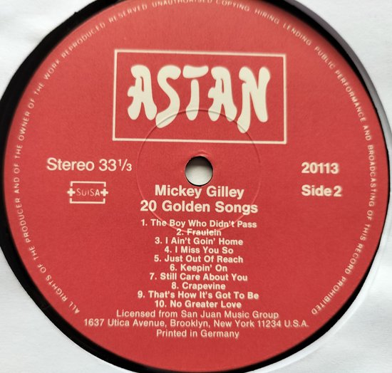 Mickey Gilley ‎– 20 Golden Songs (1984) LP = als nieuw