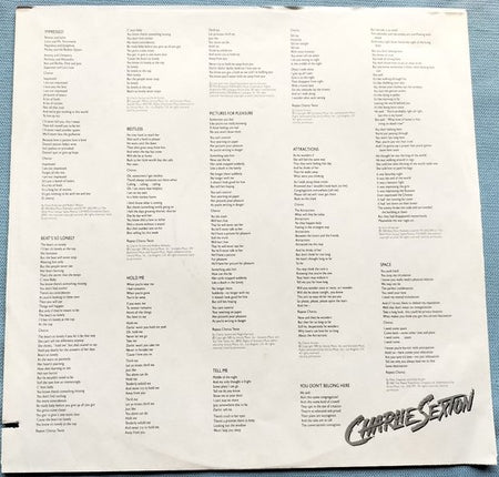 Charlie Sexton - Pictures for Pleasure (1985) LP