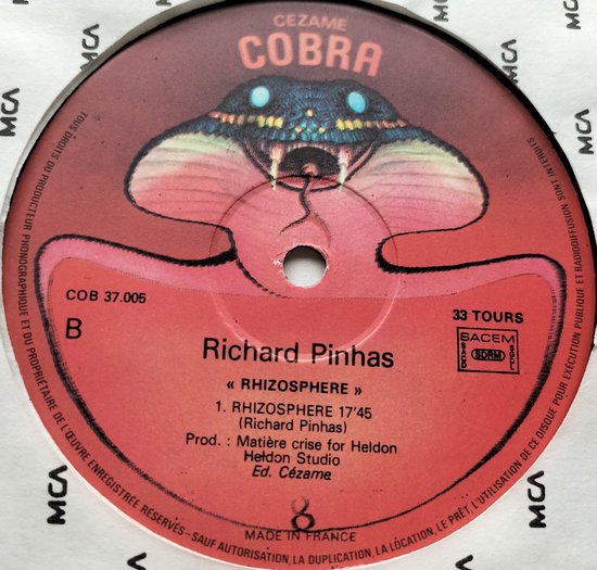 Richard Pinhas - Rhizosphère (1977) LP = als nieuw