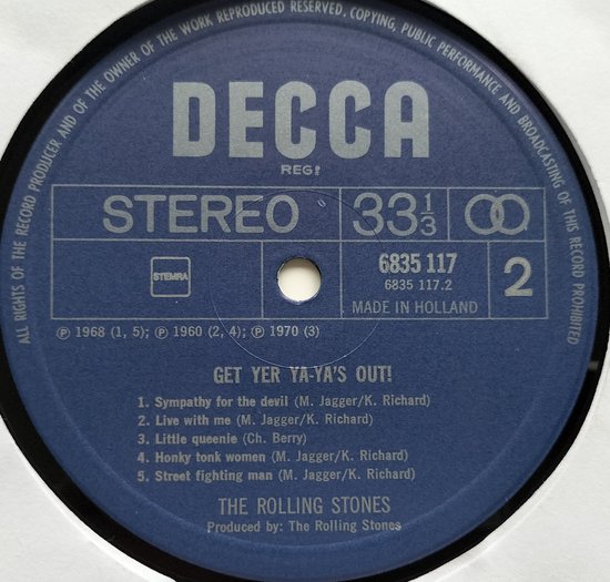 The Rolling Stones - Get Yer Ya-Ya's Out! (1970) Lp = als nieuw