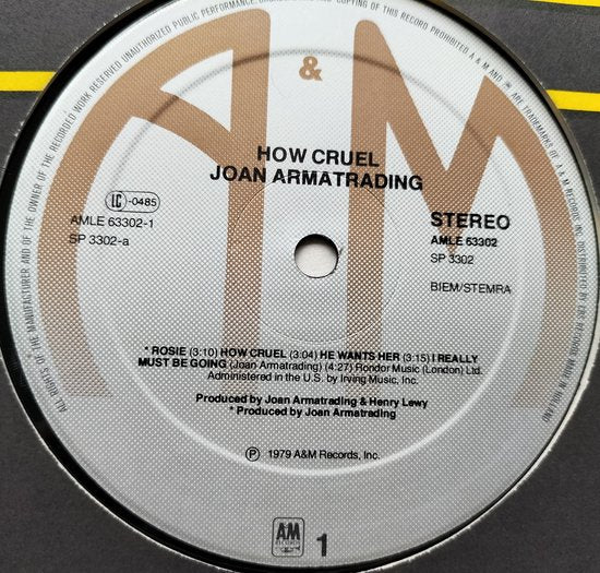 Joan Armatrading - How Cruel (1979) 12" LP, Single Sided, Mini-Album