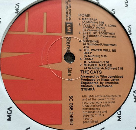 The Cats - Home (1973) LP = als nieuw