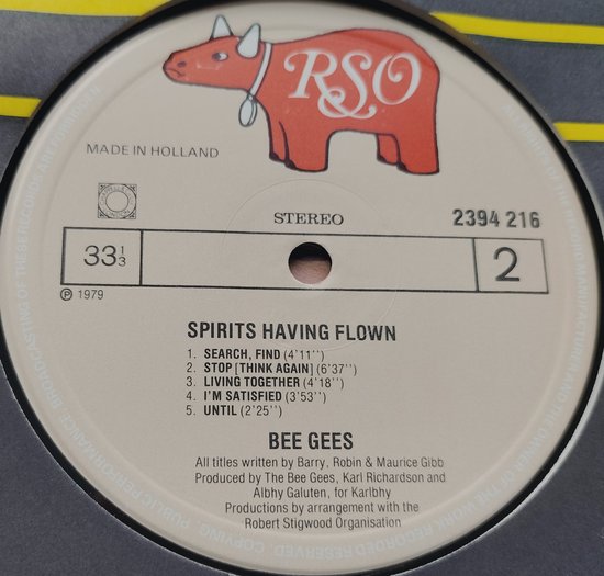 Bee Gees - Spirits Having Flown (1979) LP