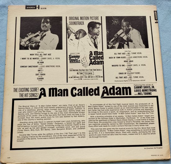 Sammy Davis Jr. A Man Called Adam LP