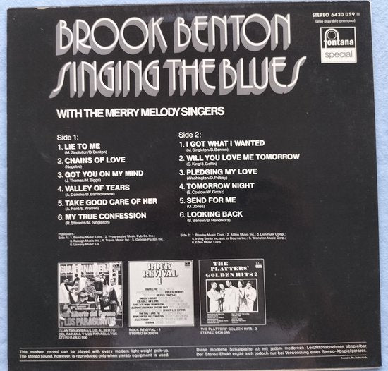 Brook Benton – Singing The Blues (1962) LP
