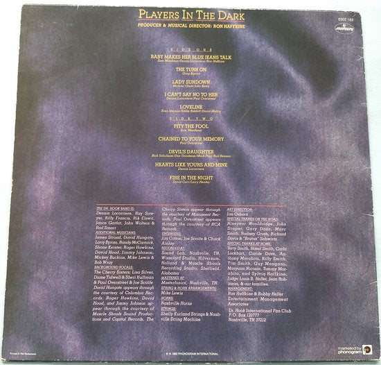 Dr. Hook – Players In The Dark 1982 LP = in Nieuwstaat