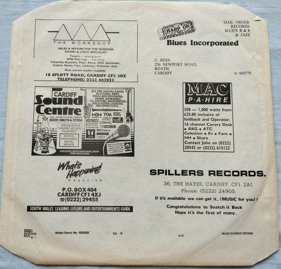Snatch It Back ‎– Live On Broadway (1987) LP