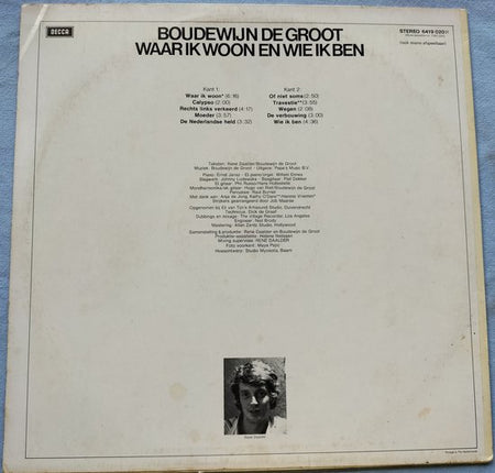 Boudewijn de Groot - Waar Ik Woon en Wie Ik Ben (1975) LP