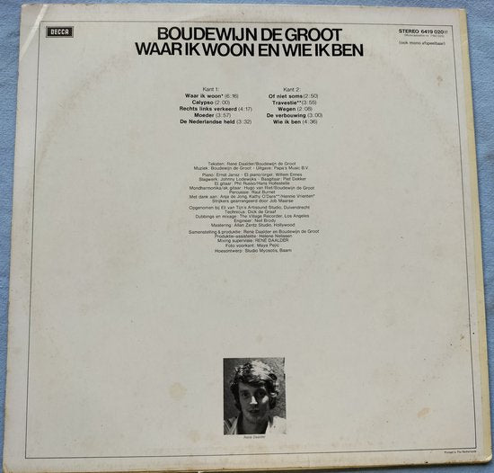 Boudewijn de Groot - Waar Ik Woon en Wie Ik Ben (1975) LP