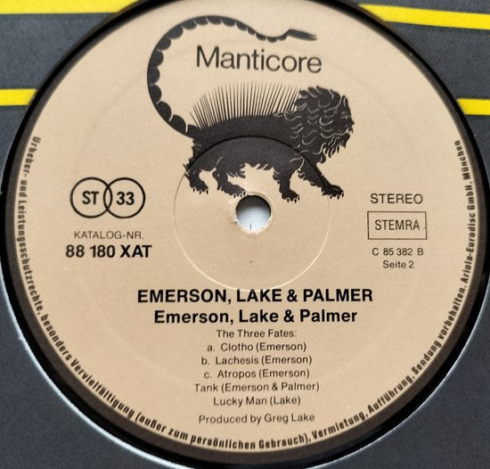 Emerson, Lake & Palmer - Emerson, Lake & Palmer (1970) LP = als nieuw