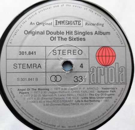 Original Double Hit Singles Album Of The Sixties ( 2 LP)