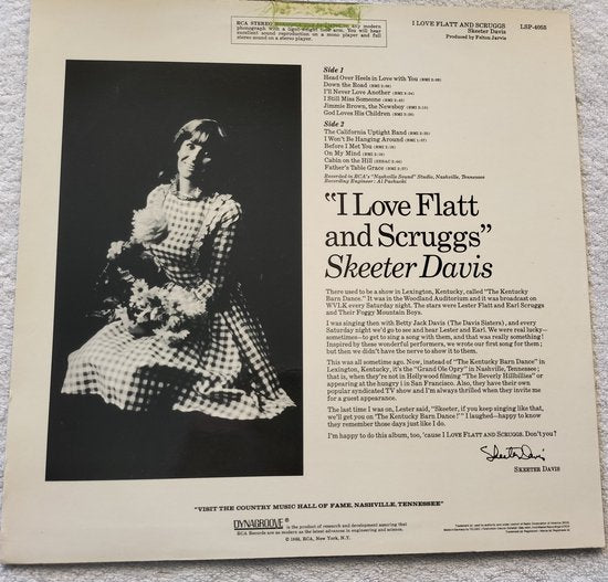 Skeeter Davis – I Love Flatt & Scruggs (1968) LP = als nieuw